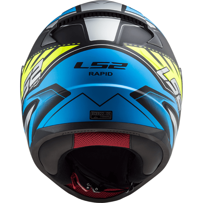 Мотошолом LS2 FF353 Rapid Gale Matt Black Blue Yellow