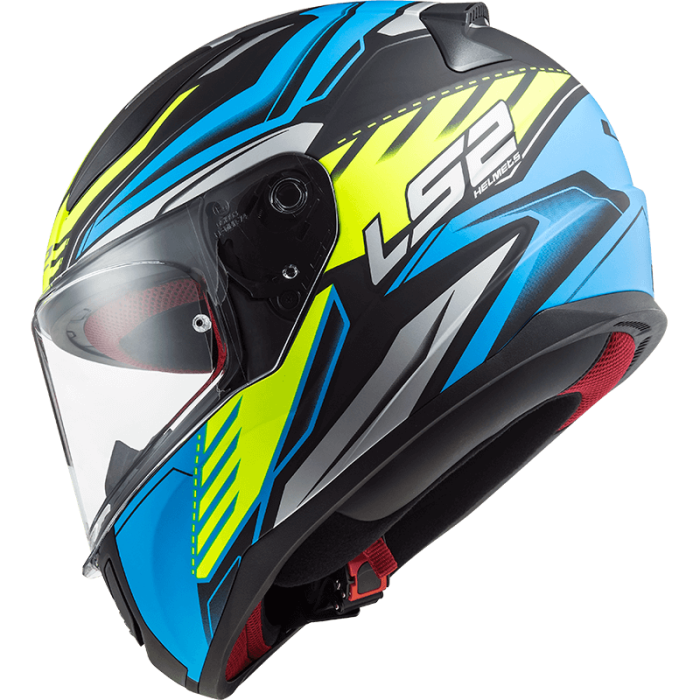 Мотошолом LS2 FF353 Rapid Gale Matt Black Blue Yellow