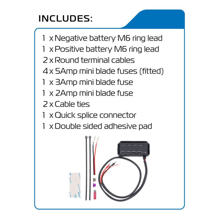 Розподільча коробка Oxford Junction Box -12V with fused power outlets