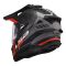 Мотошолом LS2 MX701 Explorer Hexa Black Red Grey