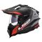 Мотошолом LS2 MX701 Explorer Hexa Black Red Grey
