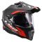 Мотошолом LS2 MX701 Explorer Hexa Black Red Grey