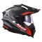 Мотошолом LS2 MX701 Explorer Hexa Black Red Grey