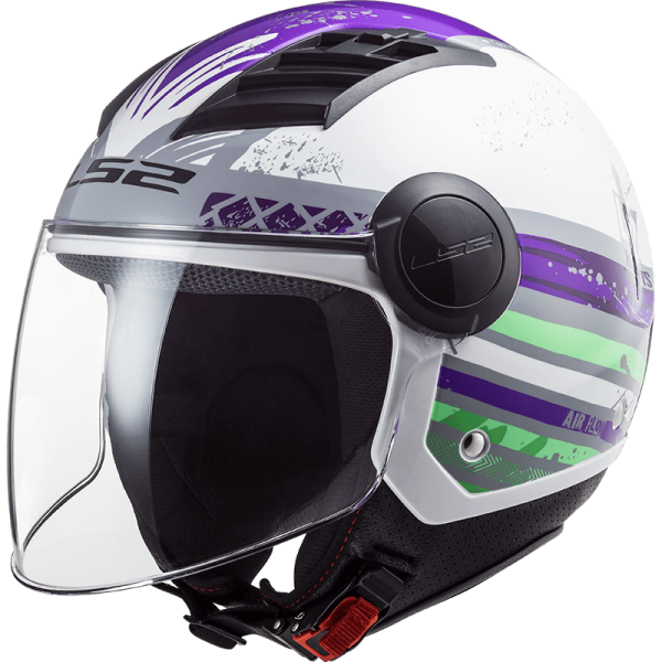 Мотошолом LS2 OF562 Airflow Ronnie Gloss Titanium Violet
