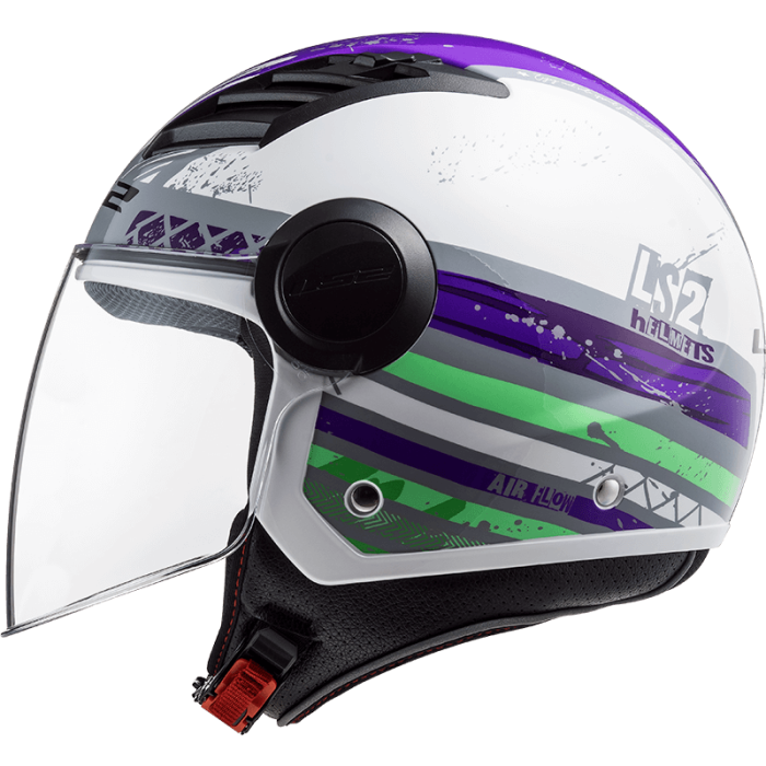 Мотошолом LS2 OF562 Airflow Ronnie Gloss Titanium Violet