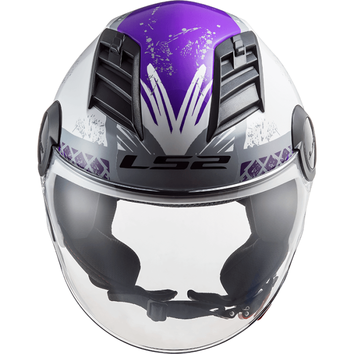 Мотошолом LS2 OF562 Airflow Ronnie Gloss Titanium Violet