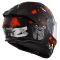 Мотошолом LS2 FF808 Stream 2 Angry Monkey Matt Black Red