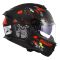 Мотошолом LS2 FF808 Stream 2 Angry Monkey Matt Black Red