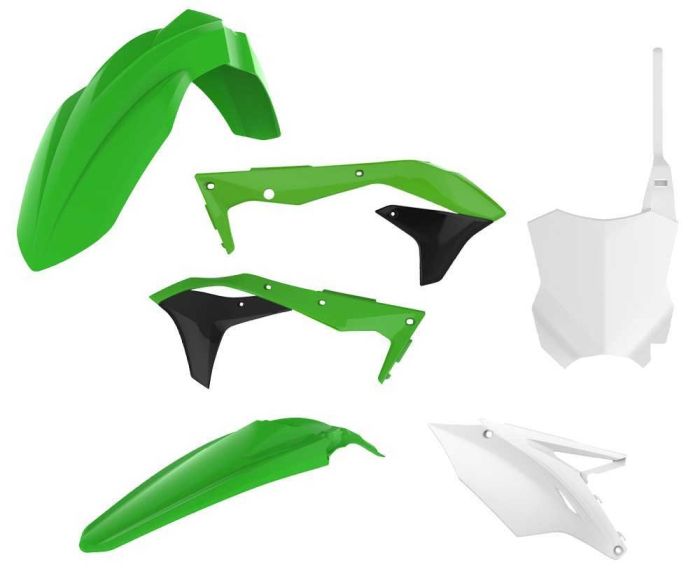 Пластик Polisport Mx Kit - Kawasaki (16-) Green/white
