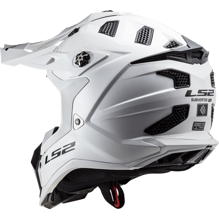 Мотошолом LS2 MX700 Subverter Evo Single Mono Gloss White
