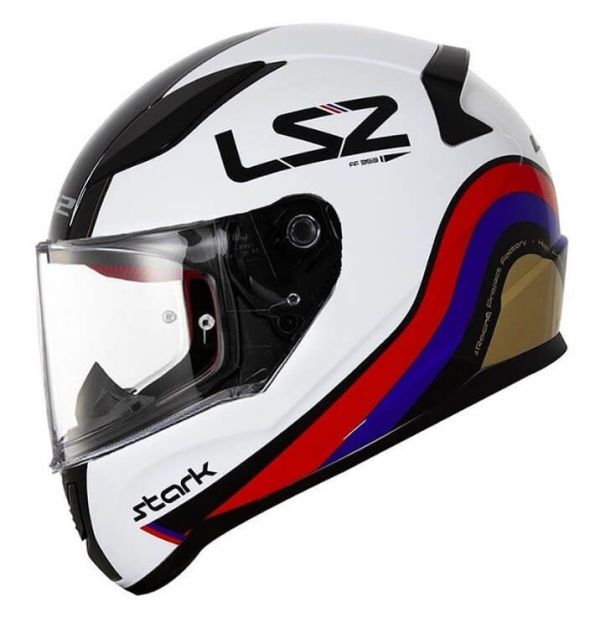 Мотошолом LS2 FF353 Rapid Stark White Red Blue Gold