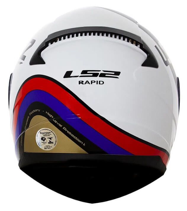 Мотошолом LS2 FF353 Rapid Stark White Red Blue Gold