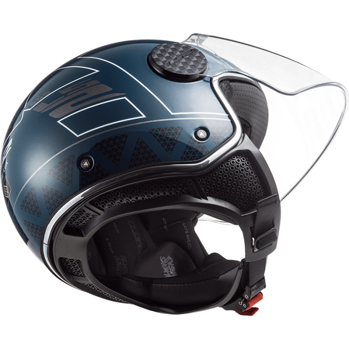 Мотошолом LS2 OF558 Sphere Lux Linus Gloss Cobalt