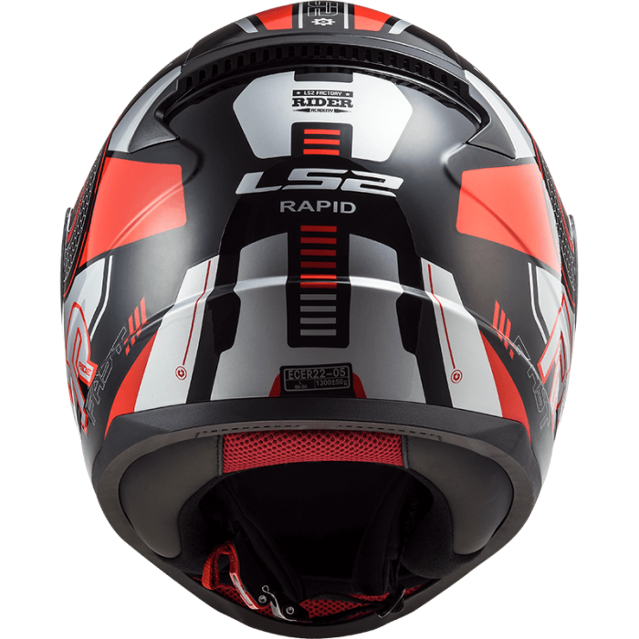 Мотошолом LS2 FF353 Rapid Stratus Gloss Black Red Silver