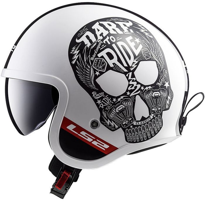Мотошолом LS2 OF599 Spitfire Inky White-Black