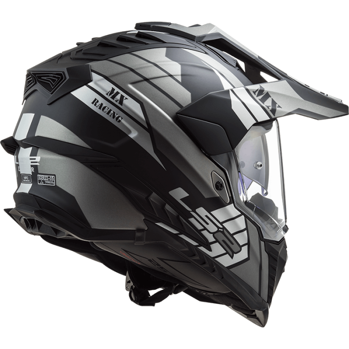 Мотошолом LS2 MX701 Explorer Atlantis Matt Titanium