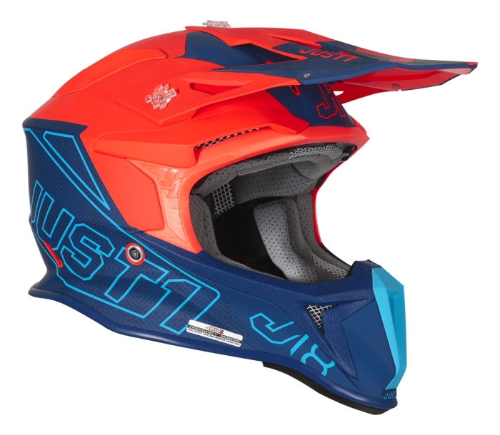Мотошолом Just1 J18 Vertigo Blue White Fluo Orange
