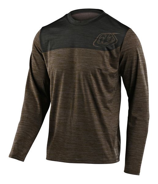 Джерсі TLD Flowline L/S Jersey [Shield Heather Walnut/Charcoal]