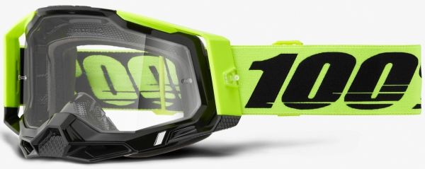 Окуляри 100% Racecraft 2 Goggle Neon Yellow - Clear Lens