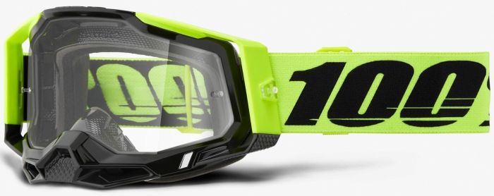 Окуляри 100% Racecraft 2 Goggle Neon Yellow - Clear Lens