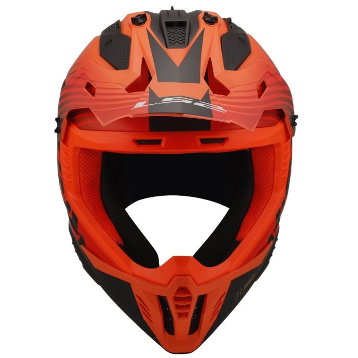 Мотошолом LS2 MX708 Fast 2 Duck Matt Hi-Vis Orange Red