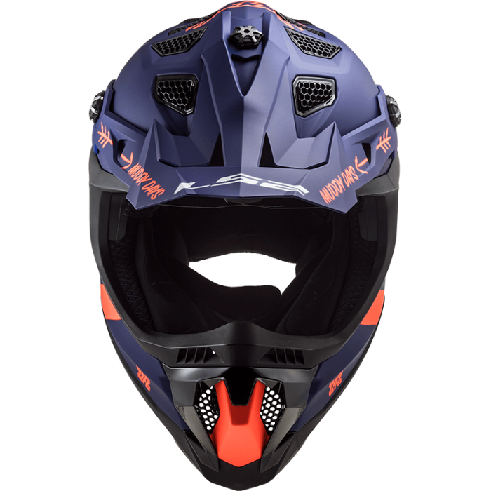 Мотошолом LS2 MX700 Subverter Evo Cargo Matt Blue Fluo Orange