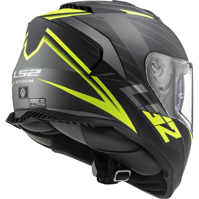 Мотошолом LS2 FF800 Storm 2 Nerve M.Black H-V Yellow