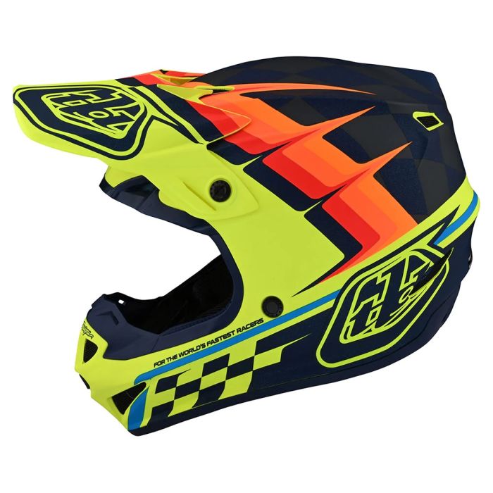 Мотошолом TLD SE4 POLYACRYLITE [WARPED YELLOW]