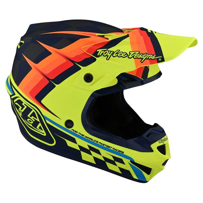 Мотошолом TLD SE4 POLYACRYLITE [WARPED YELLOW]