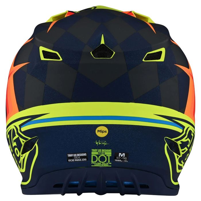 Мотошолом TLD SE4 POLYACRYLITE [WARPED YELLOW]