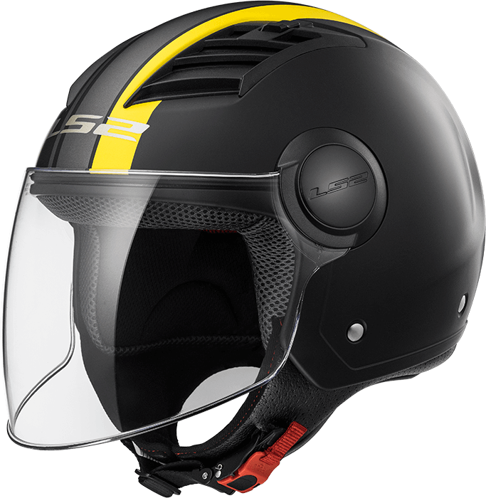 Мотошолом LS2 OF562 Airflow Metropolis Matt Black Yellow