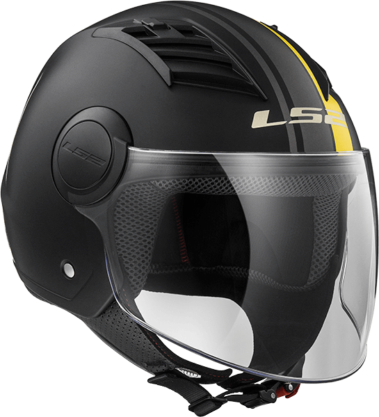 Мотошолом LS2 OF562 Airflow Metropolis Matt Black Yellow