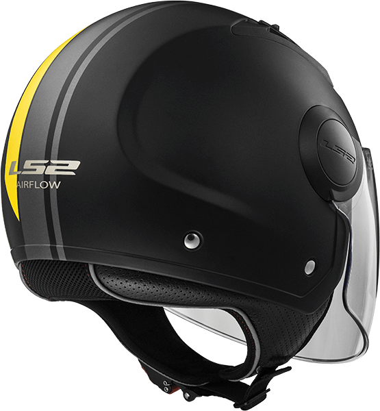 Мотошолом LS2 OF562 Airflow Metropolis Matt Black Yellow