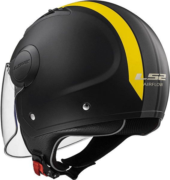 Мотошолом LS2 OF562 Airflow Metropolis Matt Black Yellow