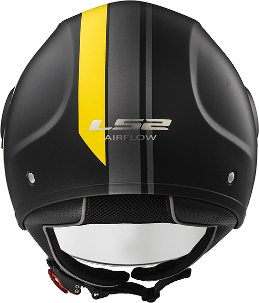 Мотошолом LS2 OF562 Airflow Metropolis Matt Black Yellow