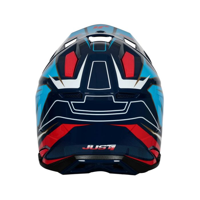Мотошолом Just1 J40 Speed Red White Blue Gloss