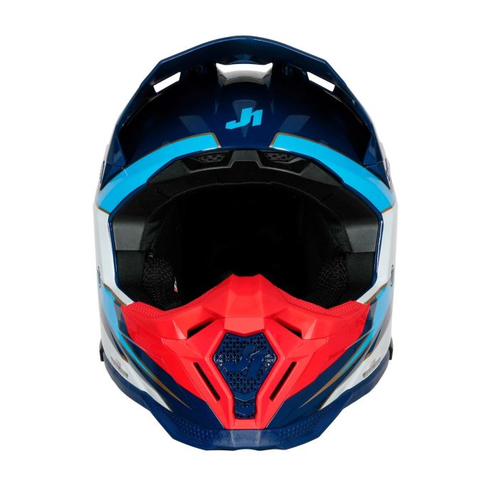 Мотошолом Just1 J40 Speed Red White Blue Gloss