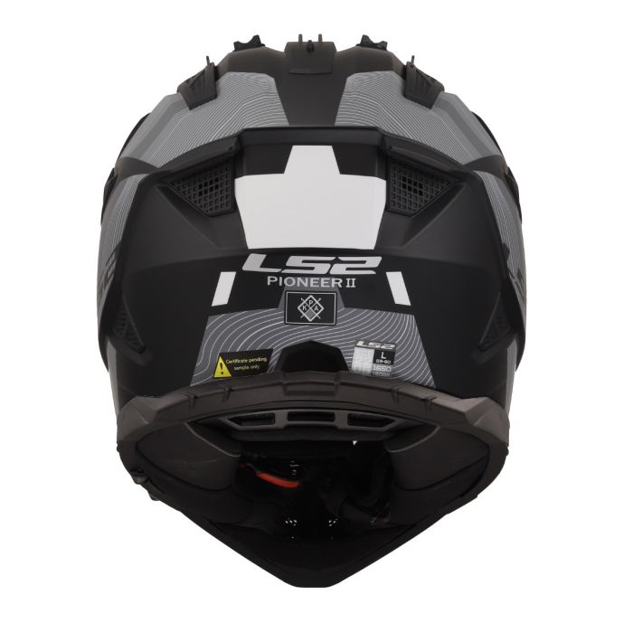 Мотошолом LS2 MX702 Pioneer 2 Hill Matt Black White
