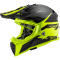 Мотошолом LS2 MX437 Fast Evo Roar Matt Black Hi-Vis Yellow