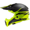 Мотошолом LS2 MX437 Fast Evo Roar Matt Black Hi-Vis Yellow
