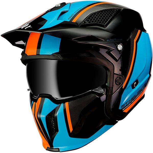 Мотошолом MT Streetfighter SV - Twin Blue / Fluo Orange
