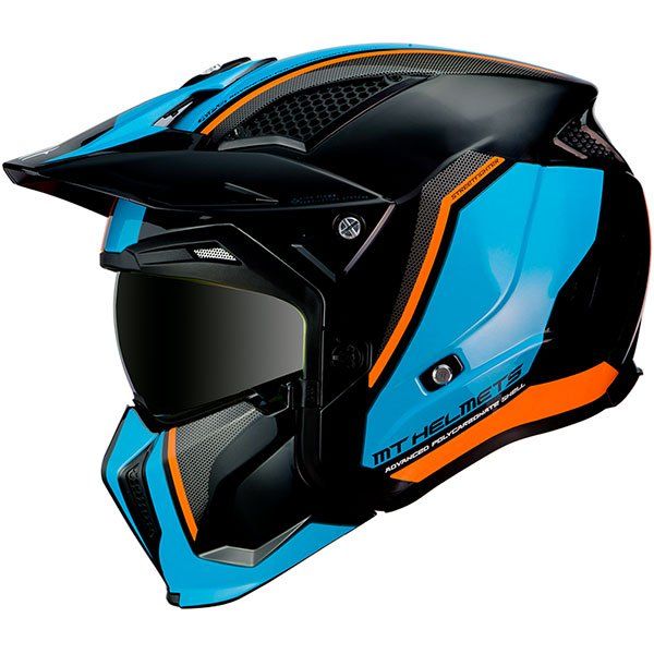 Мотошолом MT Streetfighter SV - Twin Blue / Fluo Orange