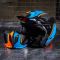 Мотошолом MT Streetfighter SV - Twin Blue / Fluo Orange