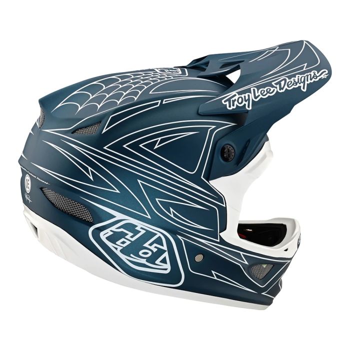 Вело шолом TLD D3 FIBERLITE HELMET SpiderStripe [Blue]