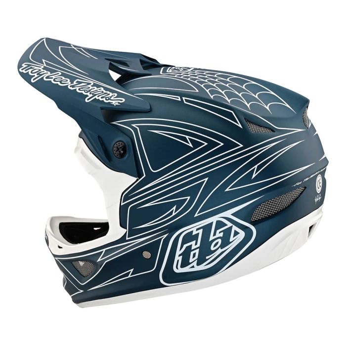 Вело шолом TLD D3 FIBERLITE HELMET SpiderStripe [Blue]