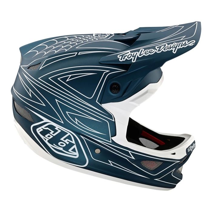 Вело шолом TLD D3 FIBERLITE HELMET SpiderStripe [Blue]