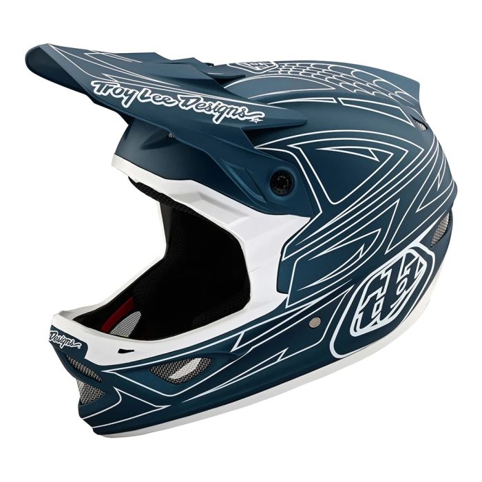 Вело шолом TLD D3 FIBERLITE HELMET SpiderStripe [Blue]