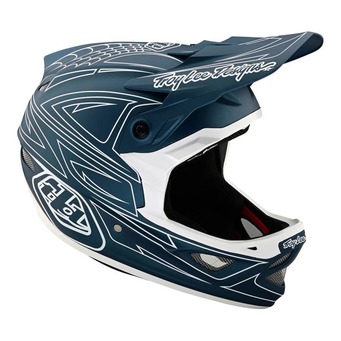 Вело шолом TLD D3 FIBERLITE HELMET SpiderStripe [Blue]