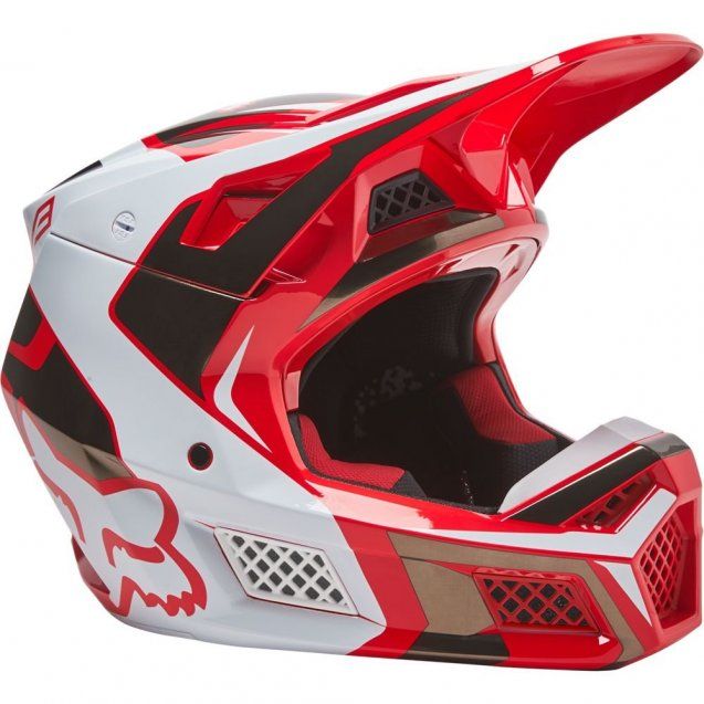 Мотошолом FOX V3 RS Mirer Helmet Flo Red