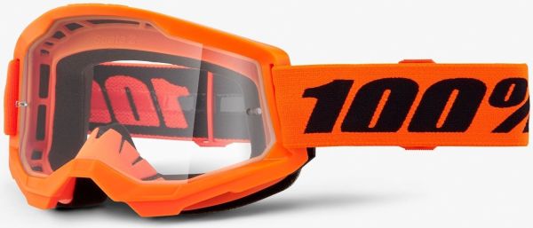 Окуляри 100% Strata 2 Goggle Neon Orange - Clear Lens